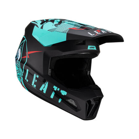 LEATT (2023) KASK MOTO 2.5 V23 HELMET FUEL KOLOR CZARNY/NIEBIESKI ROZMIAR L (59-60 cm)