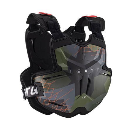 LEATT (2023) OSŁONA KLATKI PIERSIOWEJ (BUZER) CHEST PROTECTOR 1.5 TORQUE CAMO KOLOR CZARNY/ZIELONY