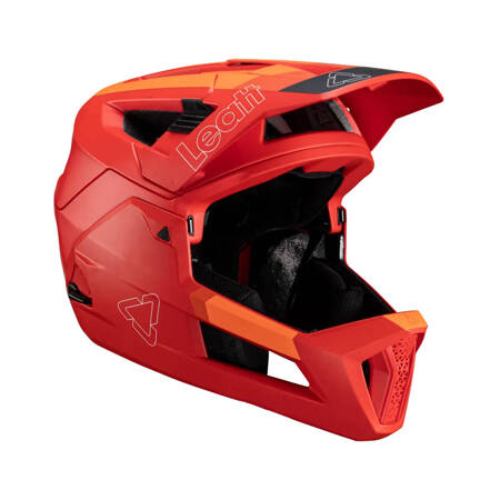 LEATT (NOWOŚĆ 2024) KASK ROWEROWY MTB ENDURO 4.0 (WYPINANA SZCZĘKA) V24 HELMET RED KOLOR CZERWONY ROZMIAR M (55-59 cm)