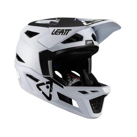 LEATT (NOWOŚĆ 2024) KASK ROWEROWY MTB GRAVITY 4.0 V24 HELMET WHITE KOLOR BIAŁY ROZMIAR L (59-60 cm)