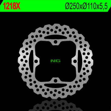 NG TARCZA HAMULCOWA TYŁ KAWASAKI Z750/800/1000 '07-'16, GTR 1400 '07-'15, ZZR 1400 '06-'15 (250X110X5,5) (4X10,5MM) WAVE