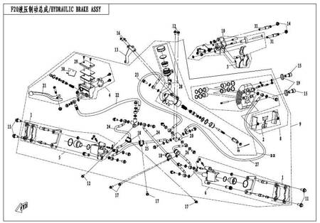 PRZEWÓD HAMULCOWY CFMOTO 500 625 9010-080130