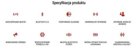 SENA INTERKOM MOTOCYKLOWY SMH5 BLUETOOTH 3.0 DO 400M Z UNIWERSALNYM ZESTAWEM MIKROFONÓW ( 1 ZESTAW ) (EL) - ZASTĘPUJE SMH5-UNIV