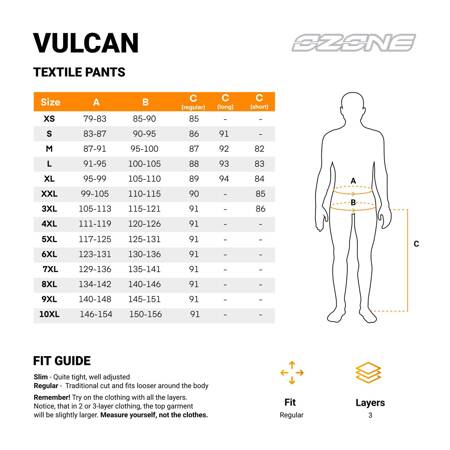 SPODNIE TEKSTYLNE OZONE VULCAN BLACK 3XL