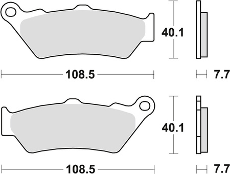 TRW LUCAS KLOCKI HAMULCOWE KH209 KH209/2 ORGANIC APRILIA PEGASO 650 97-10, ETV100 CAPONORD 01-09, BMW F 650 /CS / GS / DAKAR / ST 94-08, G 650 08-14, F 700 / 800 / 750 / 850 GS / ADV '08-, R 1200GS / ADV 14-18, K 1600 GT / GTL '11-, PRZÓD/TYŁ
