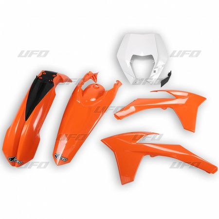 UFO KOMPLET PLASTIKÓW KTM EXC/EXCF '12-'13 KOLOR OEM (BIAŁY POMARAŃCZOWY) (KT521E999)
