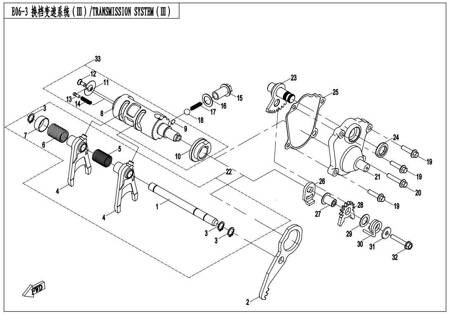 USZCZELKA POKRYWY ZMIANY BIEGÓW CFMOTO 500 X5 0180-065003