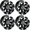 KOMPLET FELG MOOSE RACING 14X7 4/136 4+3 CZARNE FELGI CAN-AM KAWASAKI