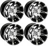 KOMPLET FELG MOOSE RACING 14X8 4/110 4+4 SREBRNE YAMAHA HONDA SUZUKI KAWASAKI