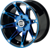 KOMPLET FELG MOOSE RACING 14x8 4/156 4+4 POLARIS NIEBIESKIE